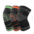 3D Knitted Elastic Nylon Compression Knee Sleeve